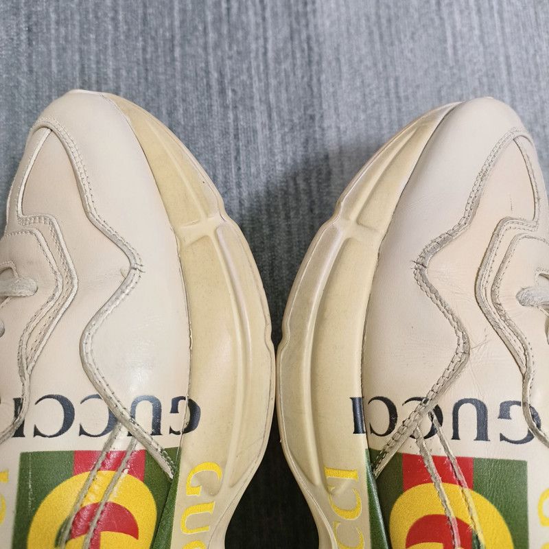 Gucci Gucci Rhyton Double G Logo Dad Sneakers in Cream 0079 Size US 9 / EU 42 - 13 Thumbnail