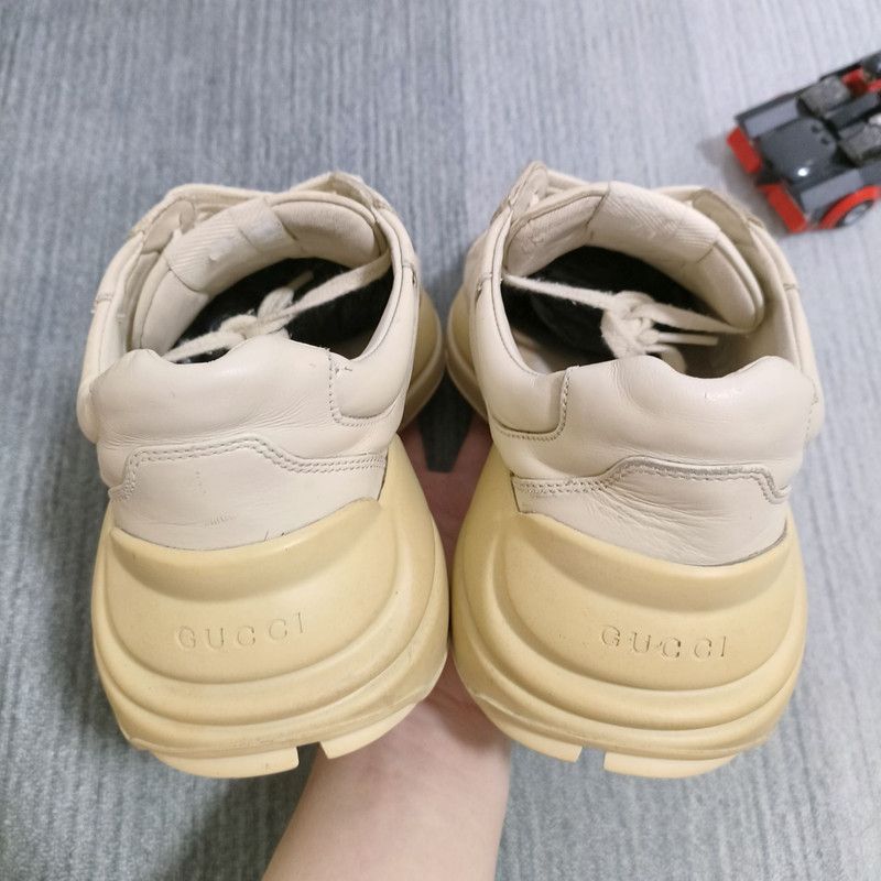 Gucci Gucci Rhyton Double G Logo Dad Sneakers in Cream 0079 Size US 9 / EU 42 - 5 Thumbnail