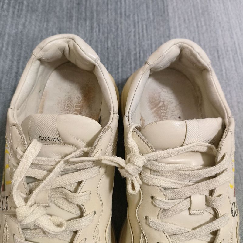 Gucci Gucci Rhyton Double G Logo Dad Sneakers in Cream 0079 Size US 9 / EU 42 - 14 Thumbnail