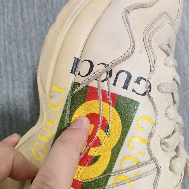 Gucci Gucci Rhyton Double G Logo Dad Sneakers in Cream 0079 Size US 9 / EU 42 - 17 Thumbnail
