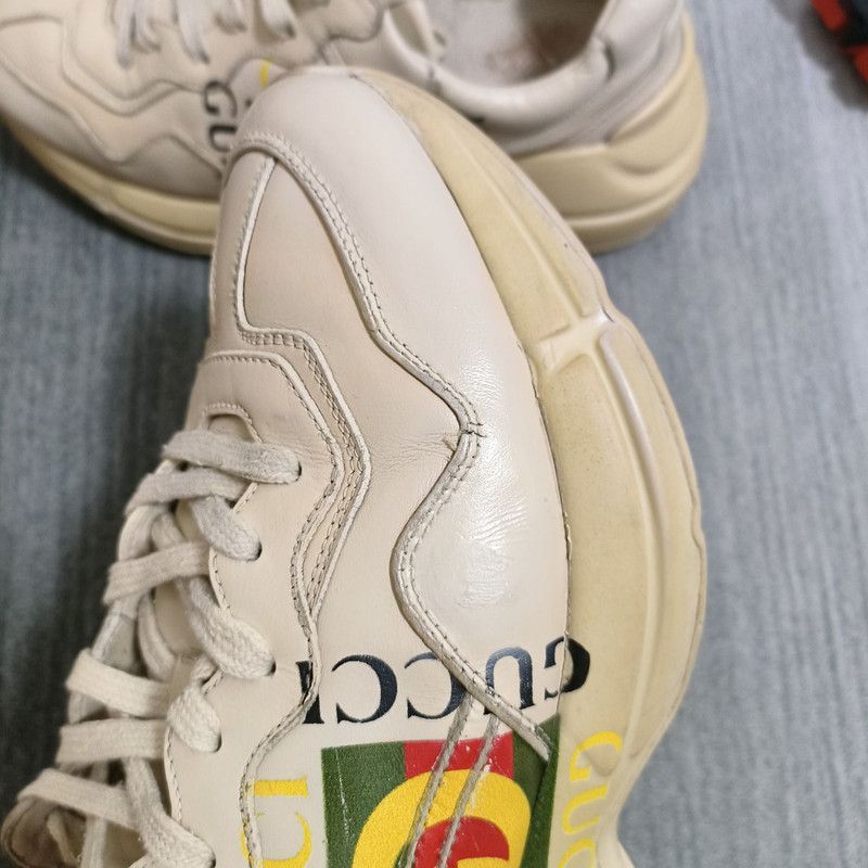 Gucci Gucci Rhyton Double G Logo Dad Sneakers in Cream 0079 Size US 9 / EU 42 - 12 Thumbnail
