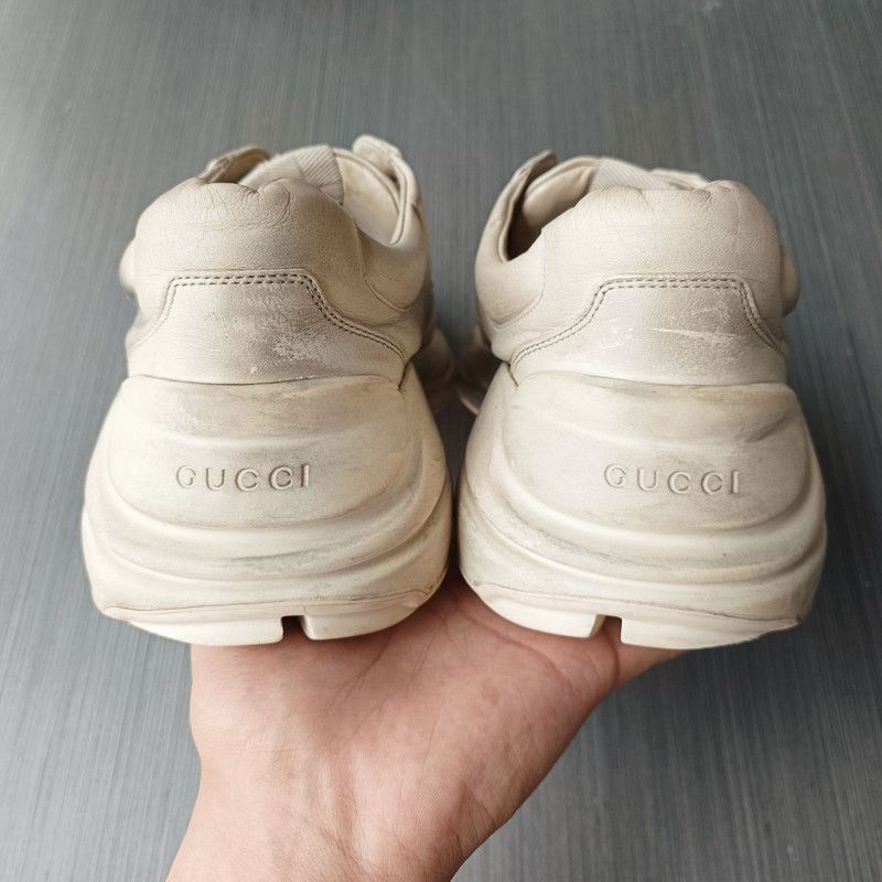 Gucci Gucci Rhyton Leather Low-top Sneakers with Lips Print 0079 Size US 8 / EU 41 - 3 Thumbnail