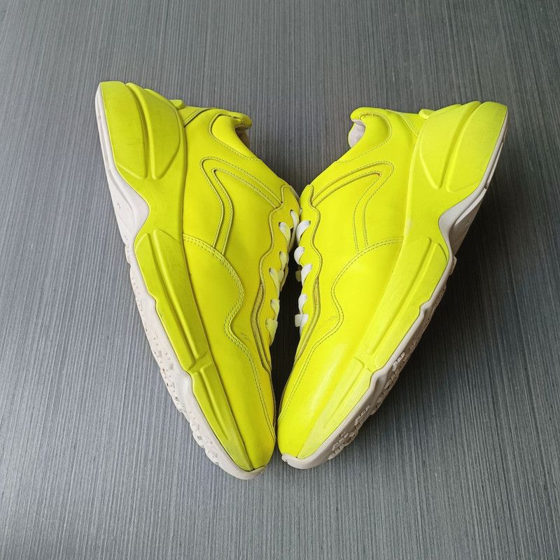 Gucci Gucci Rhyton Leather Low-top Sneakers in Yellow 0079 Size US 8.5 / EU 41-42 - 3 Thumbnail
