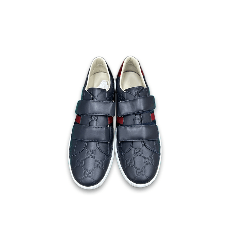 Gucci Gucci Kids' Leather Sneakers with Velcro Straps 0079 Size US 6.5 / EU 39-40 - 6 Thumbnail