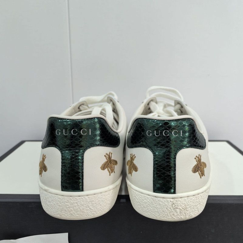 Gucci Gucci ACE Leather Embroidered Bee Sneakers 0079 Size US 8 / EU 41 - 3 Thumbnail