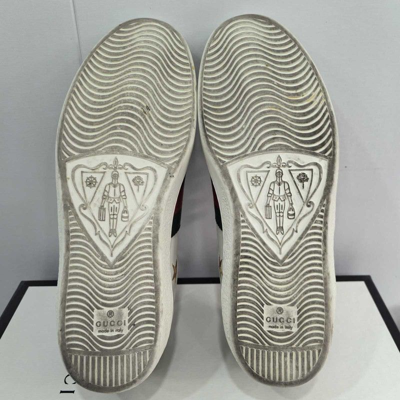Gucci Gucci ACE Leather Embroidered Bee Sneakers 0079 Size US 8 / EU 41 - 7 Thumbnail
