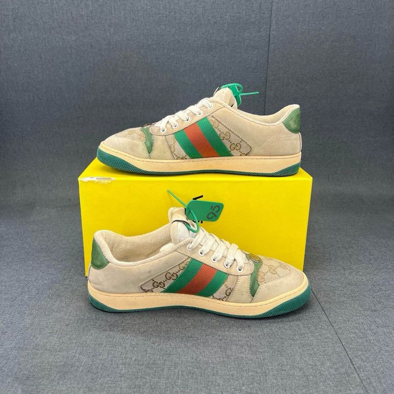 Gucci Gucci Screener Vintage Leather Low-Top Sneakers 0079 Size US 8 / EU 41 - 6 Thumbnail