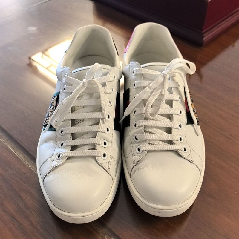 Gucci Gucci Ace Tiger Embroidered Fashion Sneakers 0079 Size US 8.5 / EU 41-42 - 2 Thumbnail