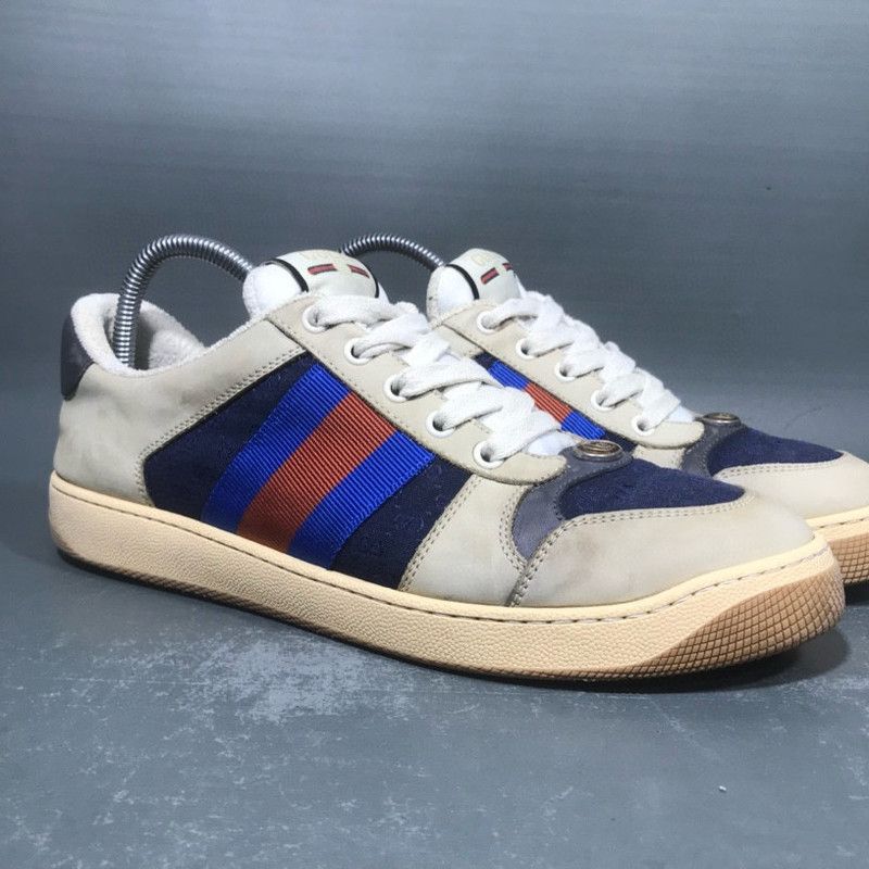 Gucci Gucci Screener Low Top Sneakers in Gray and White 0079 Size US 8 / EU 41 - 6 Thumbnail