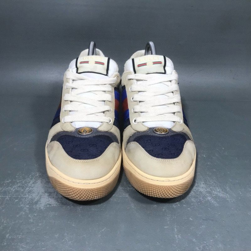 Gucci Gucci Screener Low Top Sneakers in Gray and White 0079 Size US 8 / EU 41 - 2 Thumbnail