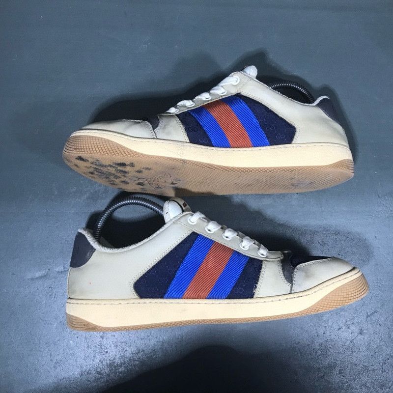 Gucci Gucci Screener Low Top Sneakers in Gray and White 0079 Size US 8 / EU 41 - 8 Thumbnail
