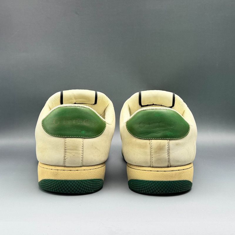 Gucci Gucci Screener Dirty Sneakers in Green Leather 0079 Size US 10.5 / EU 43-44 - 3 Thumbnail