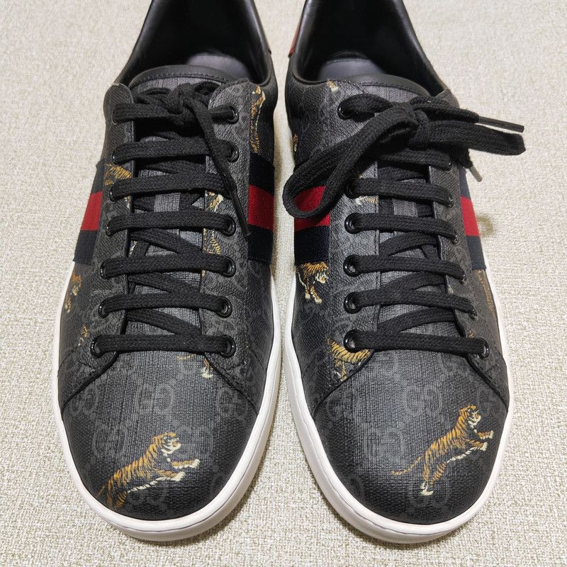 Gucci Gucci Ace Tiger Pattern Fashion Sneakers 0079 Size US 9.5 / EU 42-43 - 2 Thumbnail