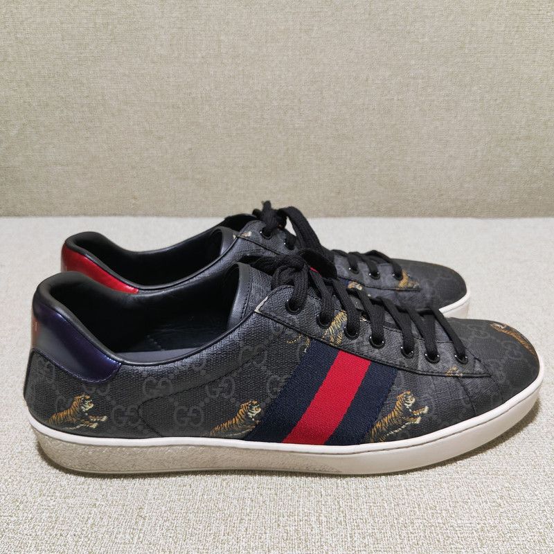Gucci Gucci Ace Tiger Pattern Fashion Sneakers 0079 Size US 9.5 / EU 42-43 - 6 Thumbnail