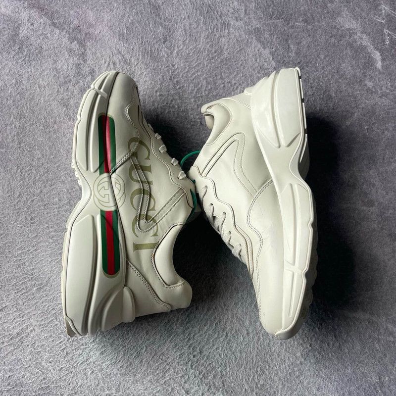 Gucci Gucci Rhyton Logo Low-Top Dad Sneakers for Men 0079 Size US 8.5 / EU 41-42 - 7 Thumbnail