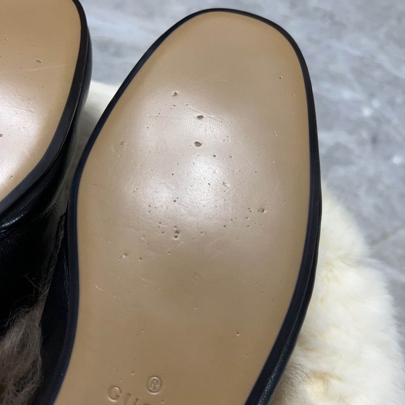 Gucci Gucci Princetown Black Fur Slide Sandals for Men 0079 Size US 8 / EU 41 - 6 Thumbnail