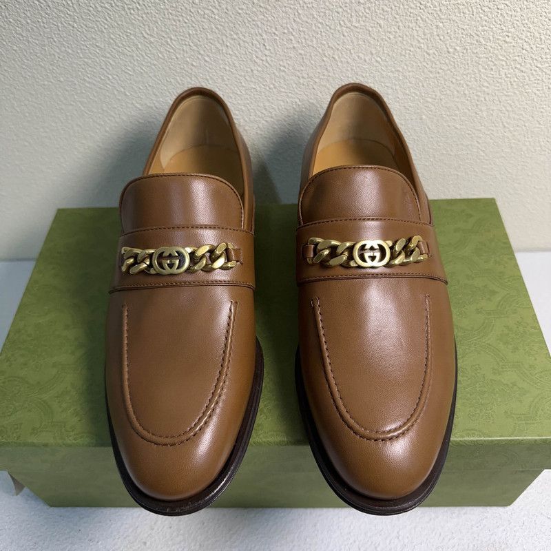 Gucci Gucci Interlocking Leather Casual Loafers for Men 0079 Size US 8 / EU 41 - 2 Thumbnail