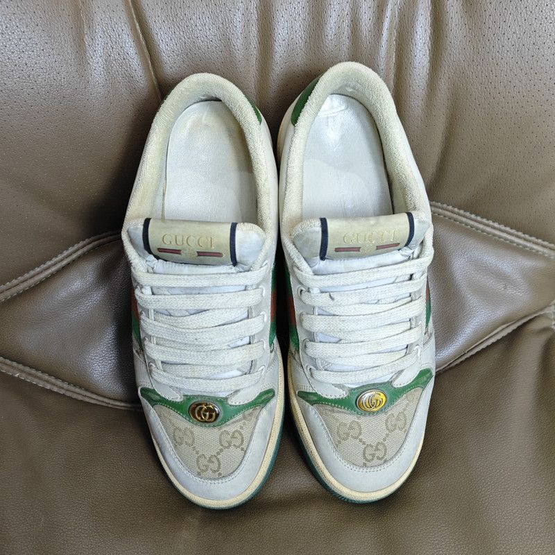 Gucci Gucci Screener Vintage Sneakers in Green 0079 Size US 7 / EU 40 - 8 Thumbnail