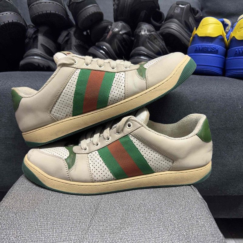 Gucci Gucci Screener Vintage Leather Sneakers for Men 0079 Size US 9.5 / EU 42-43 - 7 Thumbnail