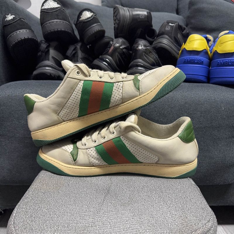 Gucci Gucci Screener Vintage Leather Sneakers for Men 0079 Size US 9.5 / EU 42-43 - 8 Thumbnail