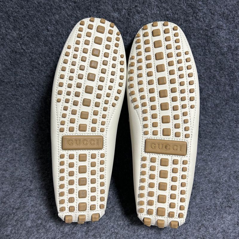 Gucci Gucci White Slip-On Casual Shoes for Men 0079 Size US 10.5 / EU 43-44 - 4 Thumbnail
