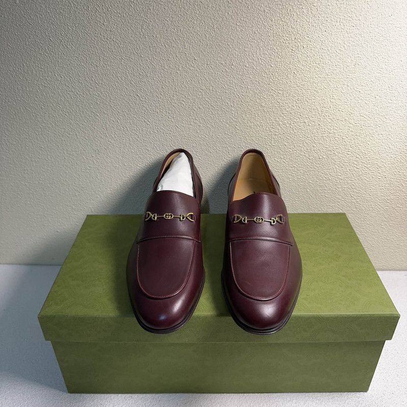 Gucci Gucci Maroon Horsebit Casual Shoes for Men 0079 Size US 9.5 / EU 42-43 - 2 Thumbnail
