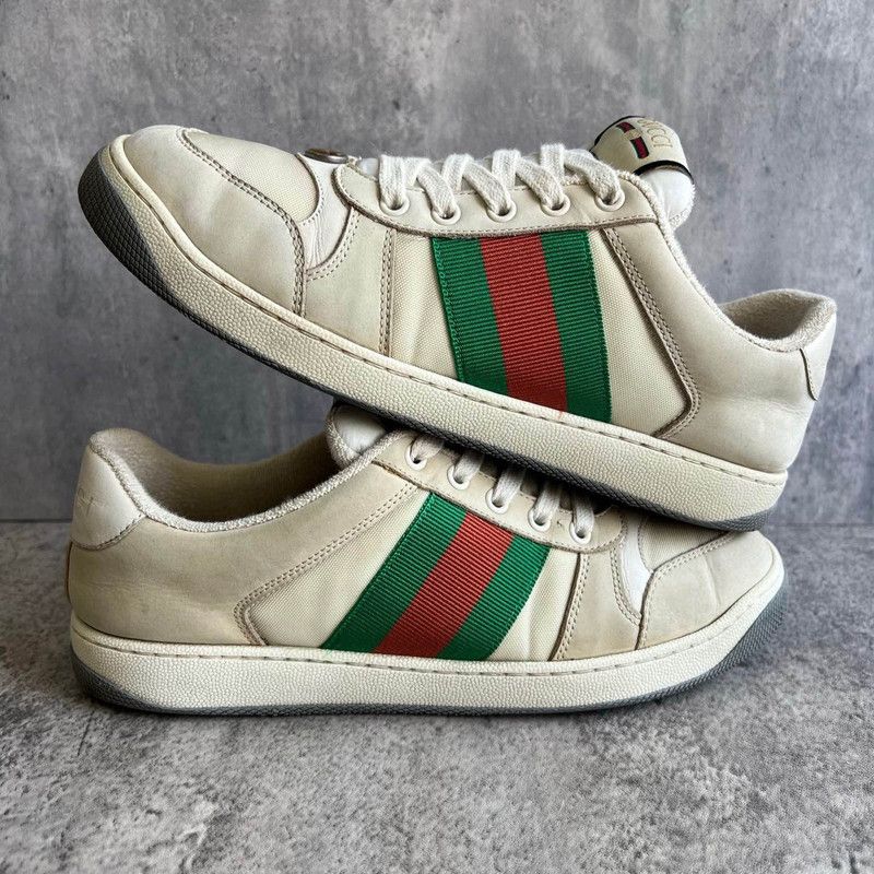 Gucci Gucci Screener Leather Canvas Sneakers for Men 0079 Size US 7.5 / EU 40-41 - 7 Thumbnail