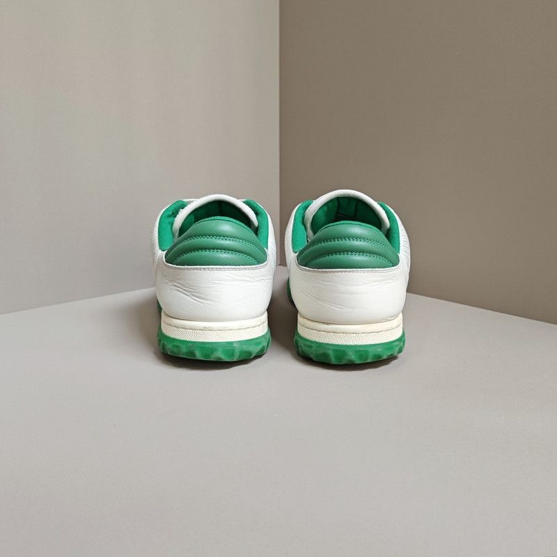 Gucci Gucci MAC80 Low-Top Sneakers in White and Green 0079 Size US 9.5 / EU 42-43 - 3 Thumbnail