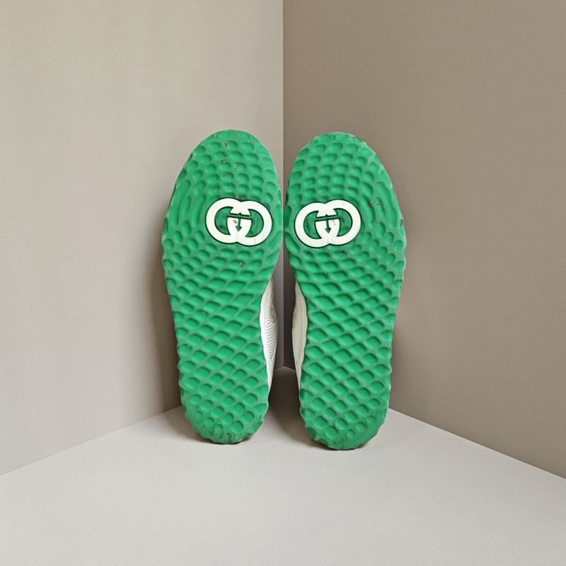 Gucci Gucci MAC80 Low-Top Sneakers in White and Green 0079 Size US 9.5 / EU 42-43 - 4 Thumbnail