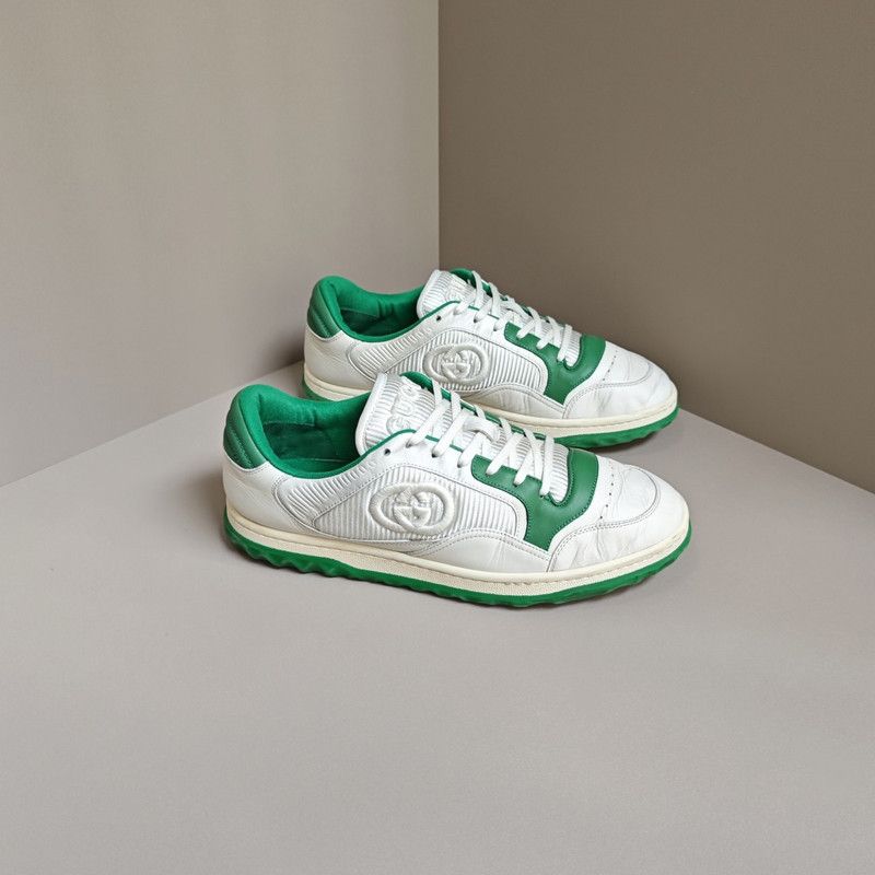 Gucci Gucci MAC80 Low-Top Sneakers in White and Green 0079 Size US 9.5 / EU 42-43 - 6 Thumbnail