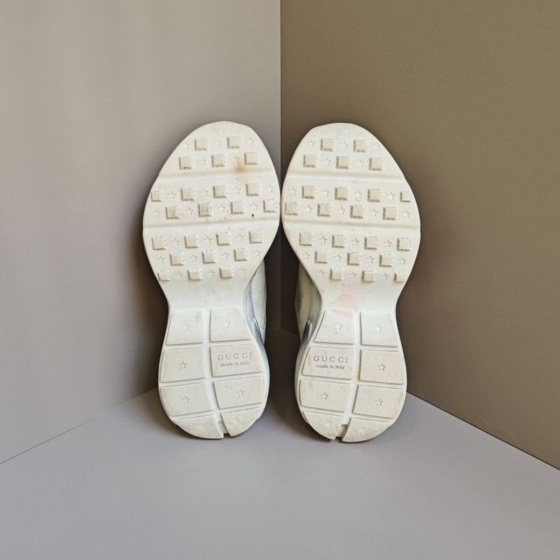 Gucci Gucci Rhyton Leather Casual Sneakers with Lip Print 0079 Size US 8 / EU 41 - 4 Thumbnail