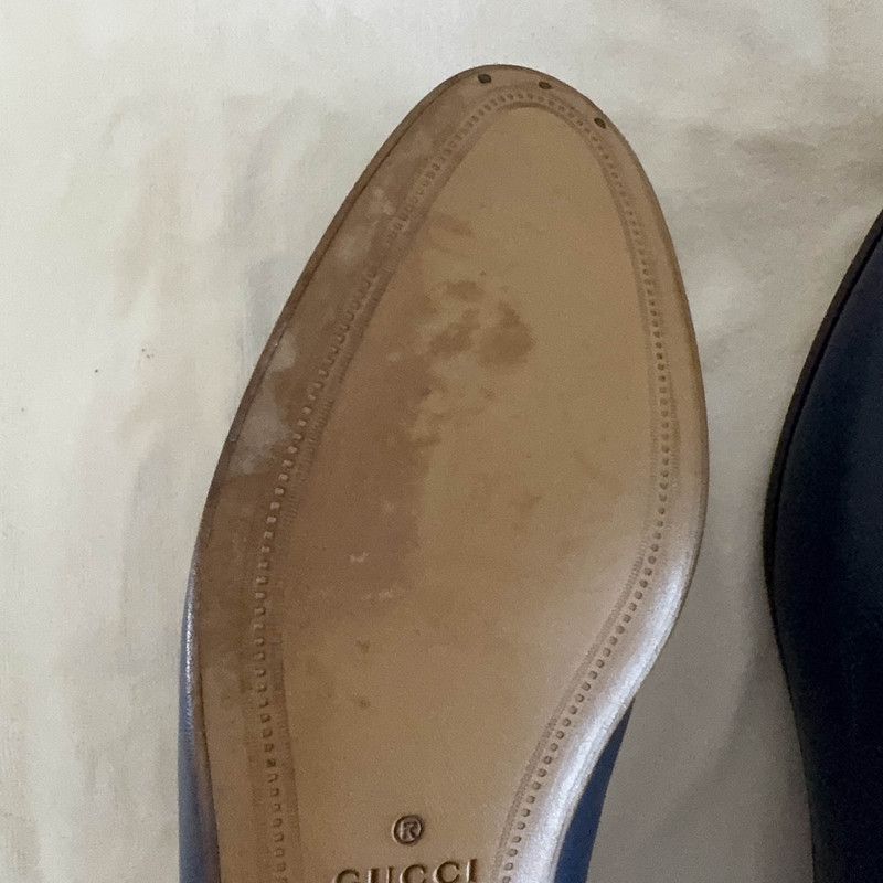Gucci Gucci Leather Loafers with Horsebit and Web Strap 0079 Size US 9.5 / EU 42-43 - 7 Thumbnail