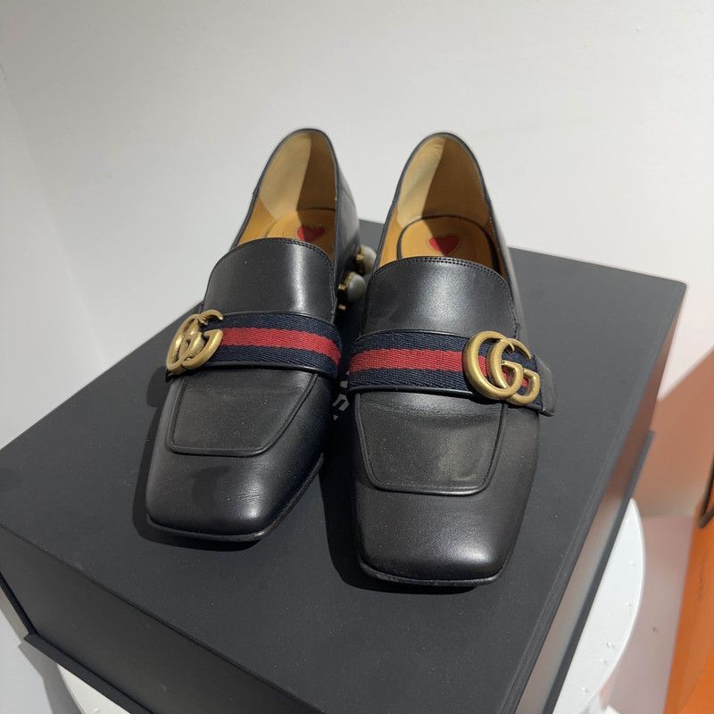 Gucci Gucci Black Double G Pearl Mary Jane Shoes 0079 Size US 6.5 / EU 39-40 - 2 Thumbnail
