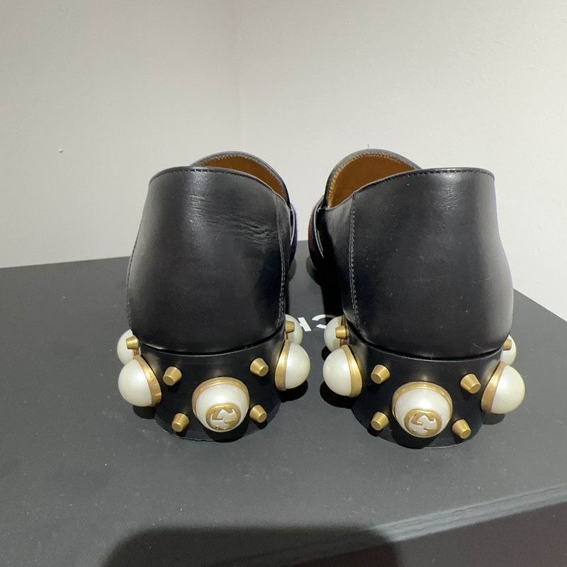 Gucci Gucci Black Double G Pearl Mary Jane Shoes 0079 Size US 6.5 / EU 39-40 - 3 Thumbnail