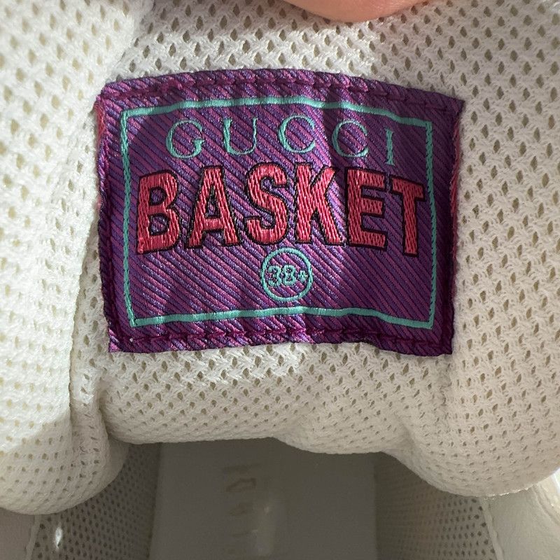 Gucci Gucci High-Top Basketball Sneakers in White and Blue 0079 Size US 7.5 / EU 40-41 - 5 Thumbnail