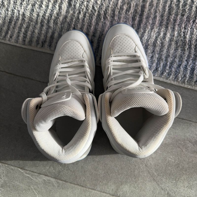 Gucci Gucci High-Top Basketball Sneakers in White and Blue 0079 Size US 7.5 / EU 40-41 - 8 Thumbnail
