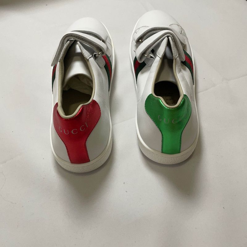Gucci Gucci Kids ACE Leather Low-Top Sneakers 0079 Size US 6 / EU 39 - 3 Thumbnail