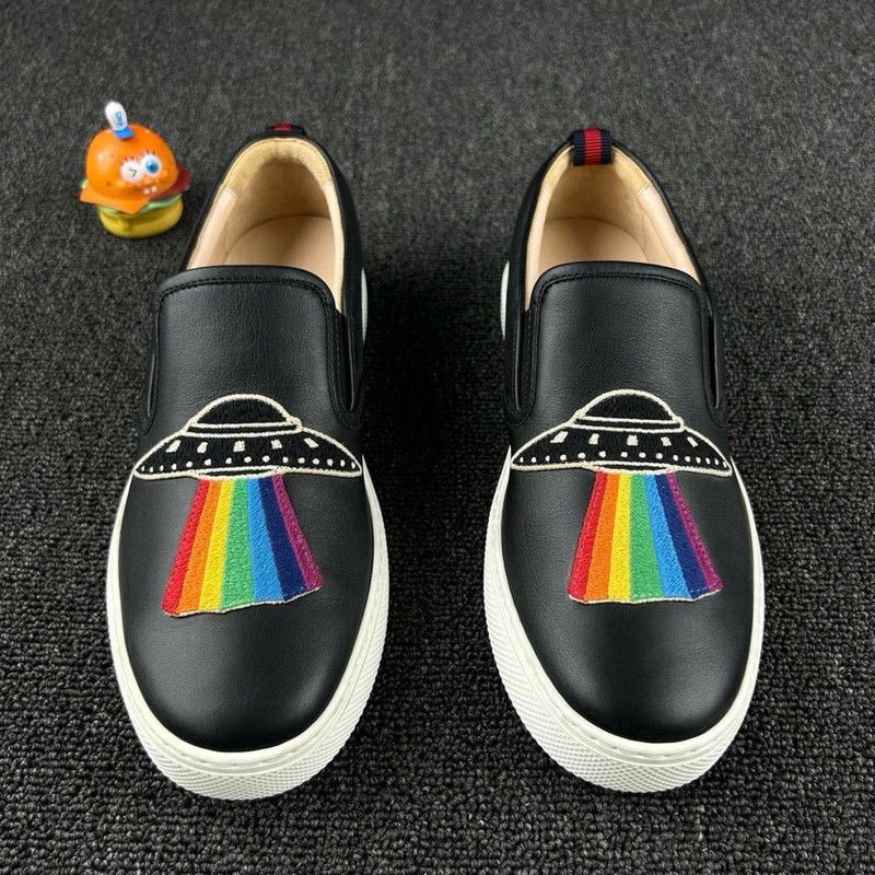 Gucci Gucci Rainbow Icon Leather Slip-On Sneakers 0079 Size US 7.5 / EU 40-41 - 2 Thumbnail