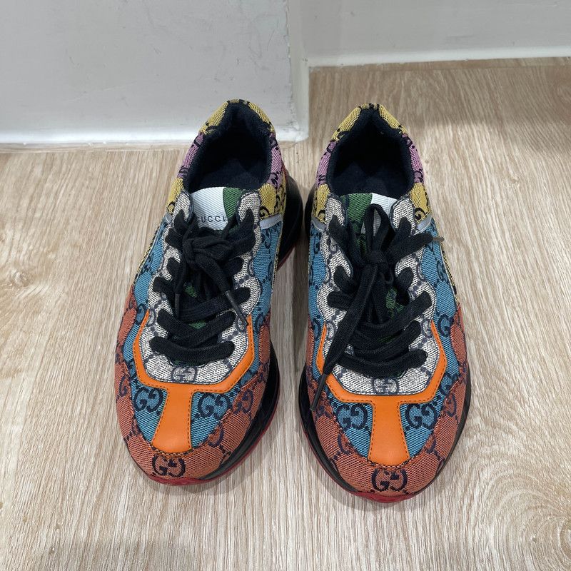 Gucci Gucci Rhyton Canvas Vintage Low-Top Sneakers 0079 Size US 5.5 / EU 38 - 2 Thumbnail