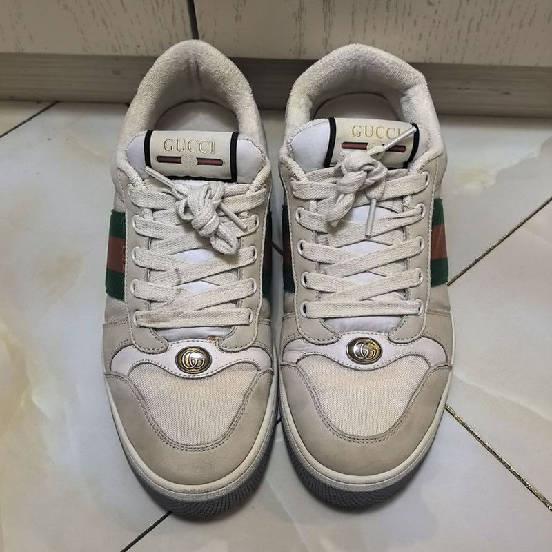 Gucci Gucci Screener Leather Sneakers for Men 0079 Size US 8 / EU 41 - 2 Thumbnail