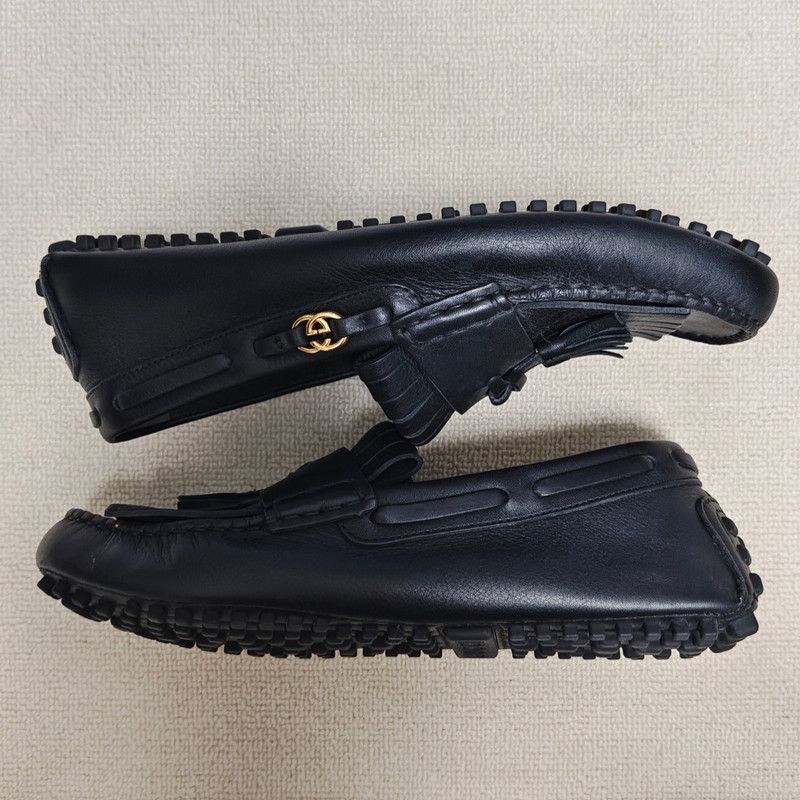 Gucci Interlocking Leather Tassel Loafers for Men 0079
