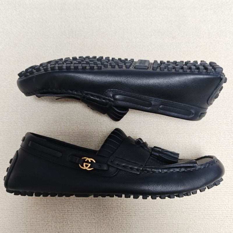 Gucci Interlocking Leather Tassel Loafers for Men 0079