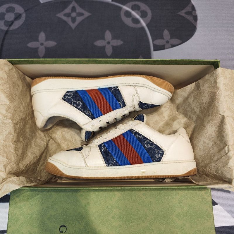 Gucci Gucci Screener Denim Fashion Sneakers for Men 0079 Size US 6.5 / EU 39-40 - 7 Thumbnail