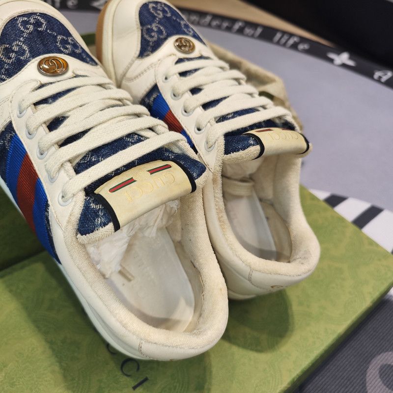Gucci Gucci Screener Denim Fashion Sneakers for Men 0079 Size US 6.5 / EU 39-40 - 12 Thumbnail