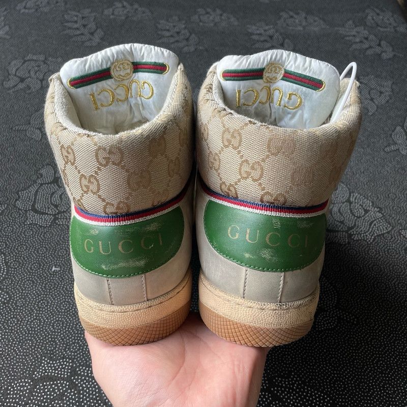 Gucci GUCCI Screener Vintage Leather Sneakers for Men 0079 Size US 10.5 / EU 43-44 - 3 Thumbnail
