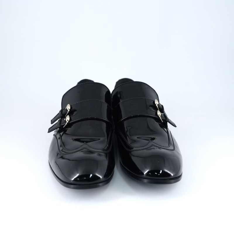 Gucci Gucci Black Patent Leather Dress Shoes for Men 0079 Size US 10.5 / EU 43-44 - 2 Thumbnail
