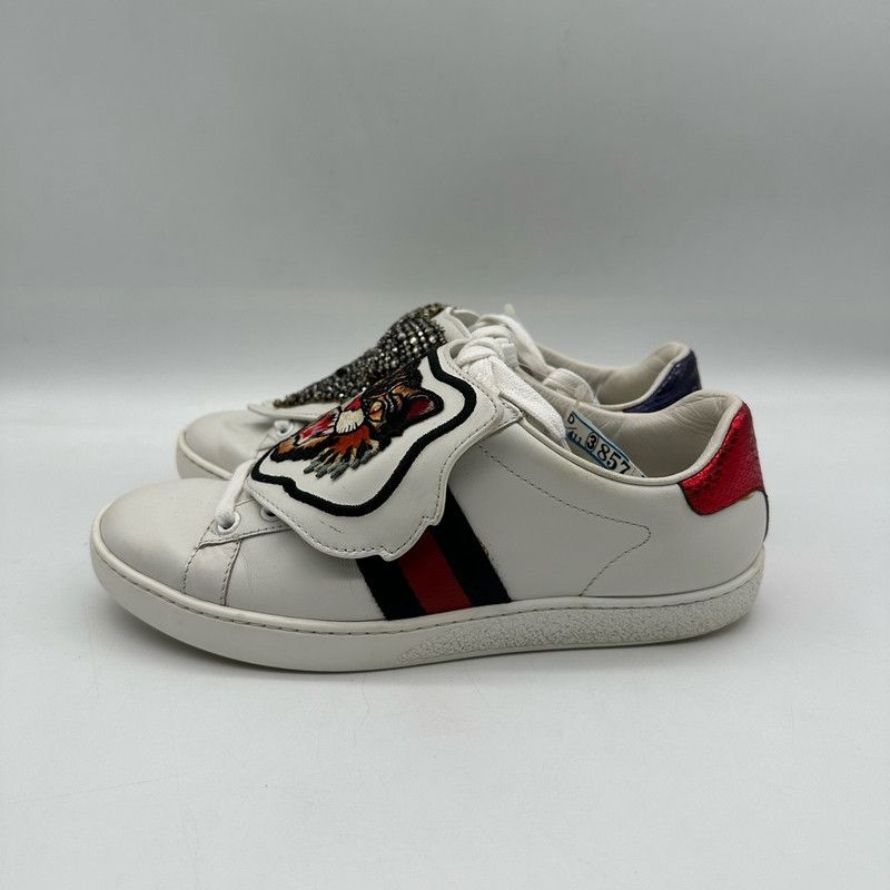 Gucci Gucci White Tiger Slip-On Casual Sneakers 0079 Size US 5.5 / EU 38 - 6 Thumbnail