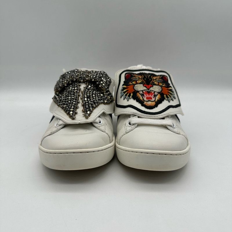 Gucci Gucci White Tiger Slip-On Casual Sneakers 0079 Size US 5.5 / EU 38 - 2 Thumbnail