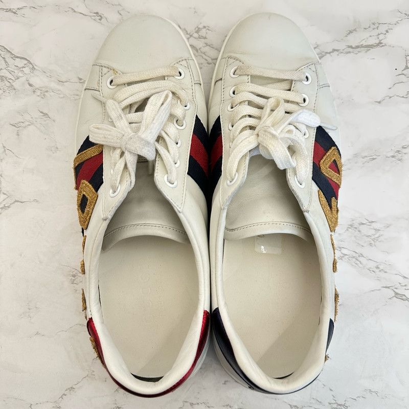 Gucci GUCCI Ace Embroidered Love Sneakers for Men 0079 Size US 8.5 / EU 41-42 - 6 Thumbnail