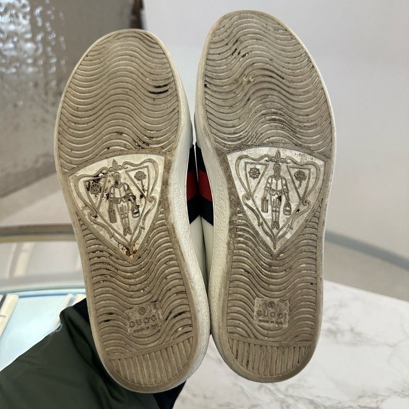 Gucci GUCCI Ace Embroidered Love Sneakers for Men 0079 Size US 8.5 / EU 41-42 - 8 Thumbnail